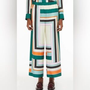 Weekend max mara Ottavo Placed Print Silk Pants Sz 10